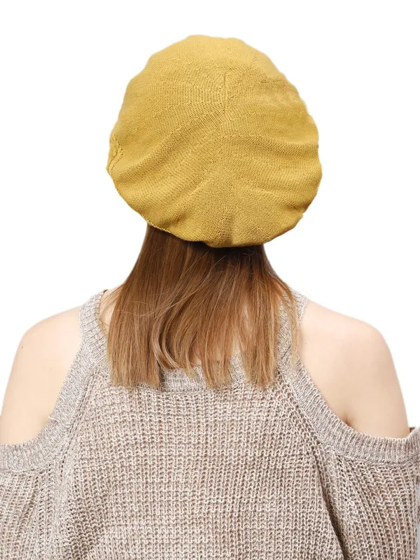 Yellow_Woolen_Cap_For_Women