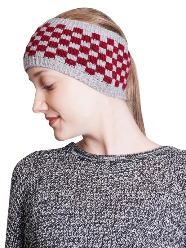Grey_&_Red_Woolen_Earwarmer_For_Unisex