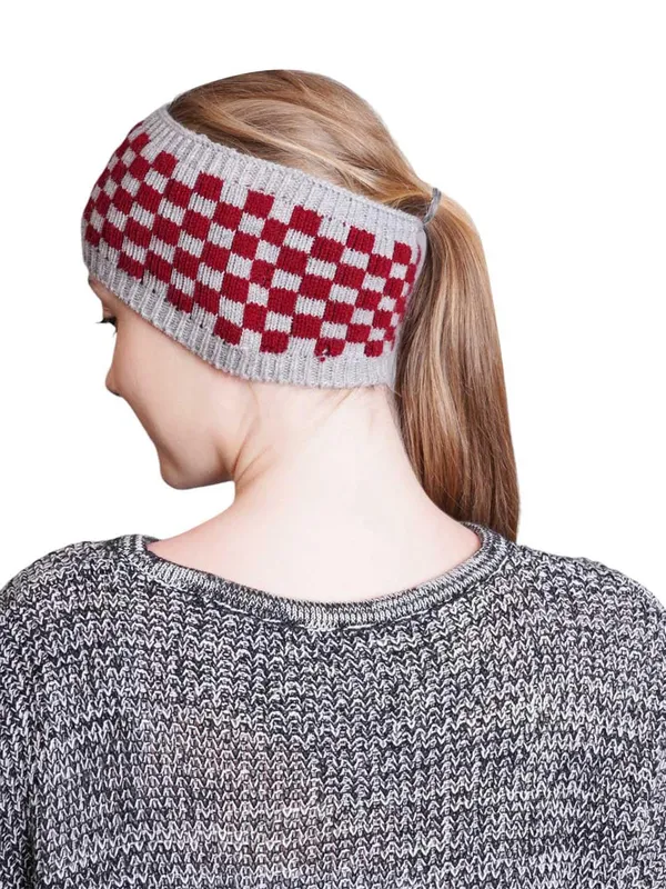 Grey_&_Red_Woolen_Earwarmer_For_Unisex