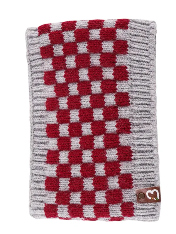 Grey_&_Red_Woolen_Earwarmer_For_Unisex