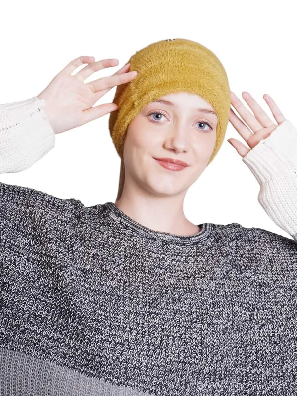 Yellow_Woolen_Earwarmer_For_Women