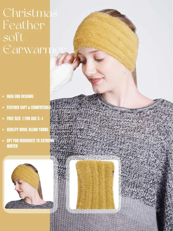 Yellow_Woolen_Earwarmer_For_Women