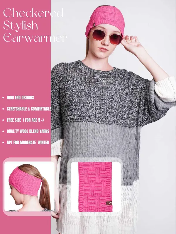 Pink_Woolen_Earwarmer_For_Unisex