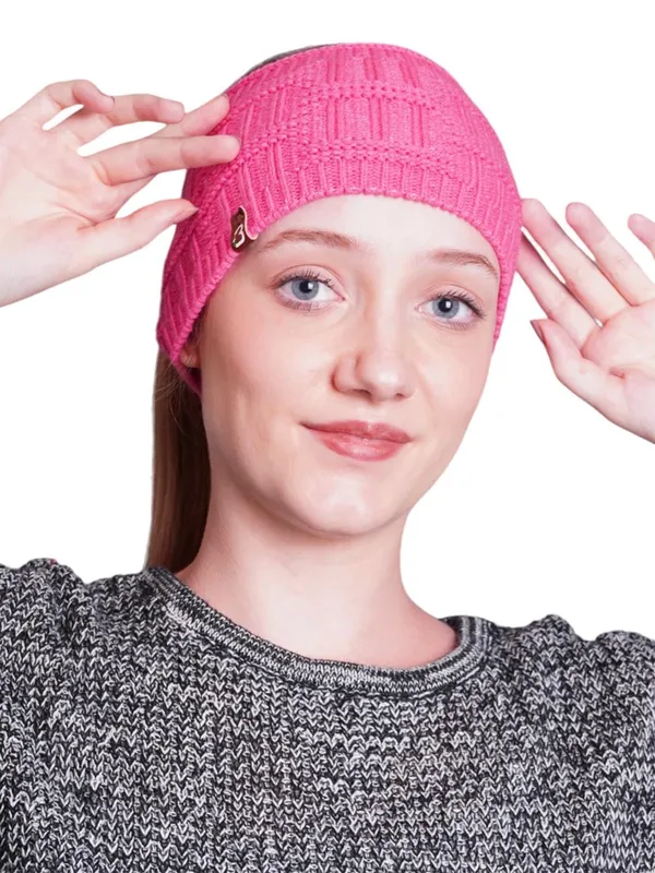 Pink_Woolen_Earwarmer_For_Unisex