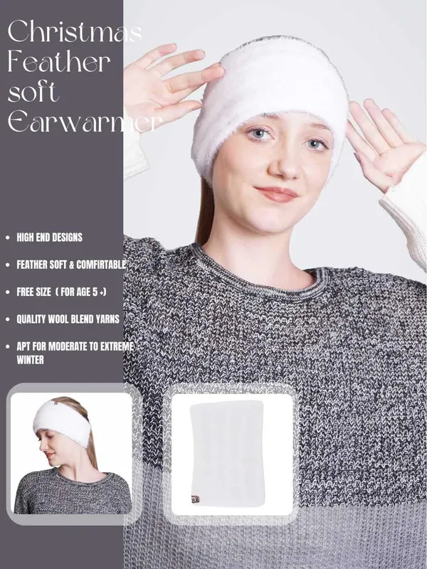 White_Woolen_Earwarmer_For_Women
