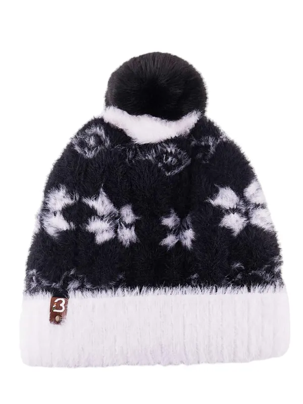 White_&_Blue_Woolen_Cap_For_Girls