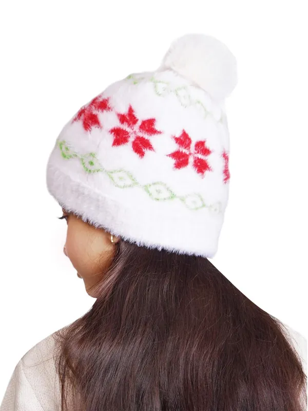 White_Woolen_Cap_For_Girls