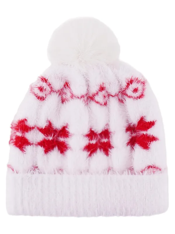 White_Woolen_Cap_For_Girls