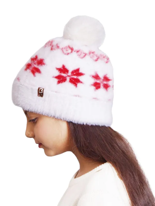 White_Woolen_Cap_For_Girls