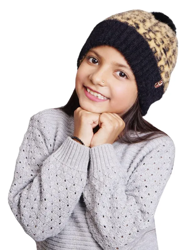 Black_&_Brown_Woolen_Cap_For_Girls