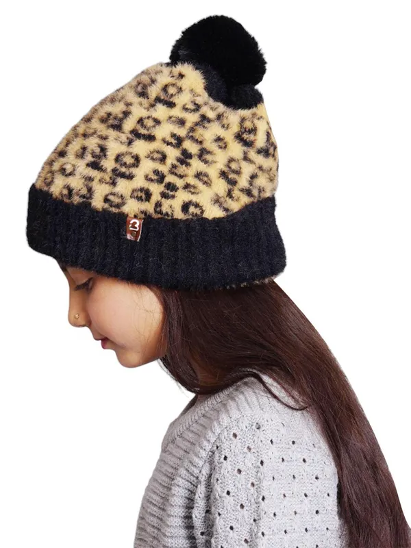 Black_&_Brown_Woolen_Cap_For_Girls