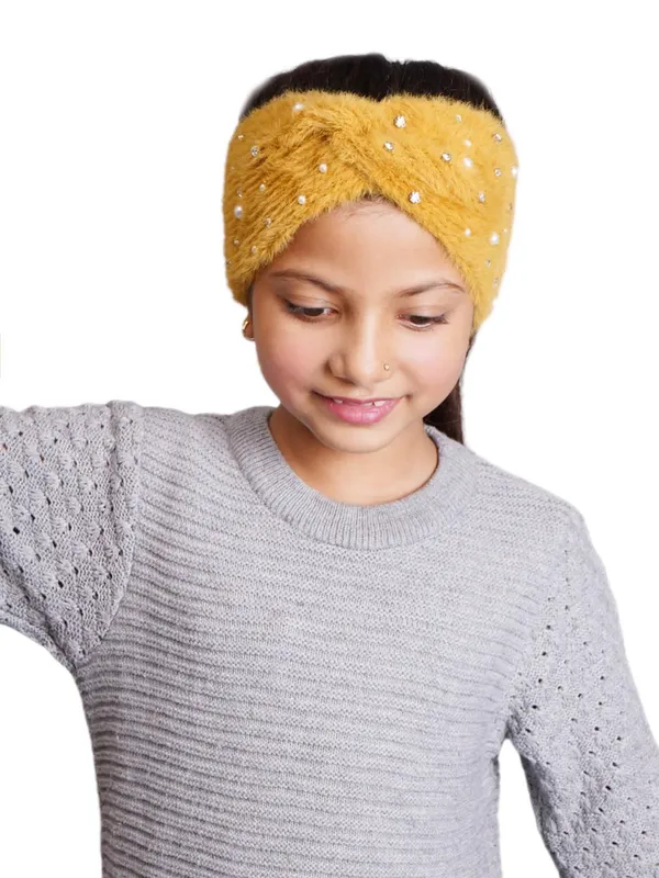 Yellow_Woolen_Earwarmer_For_Girls