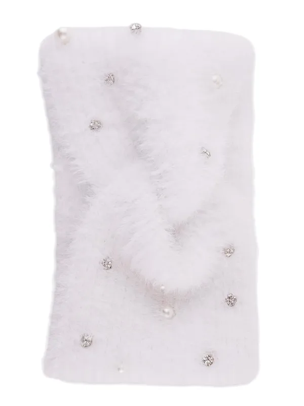 White_Woolen_Earwarmer_For_Women