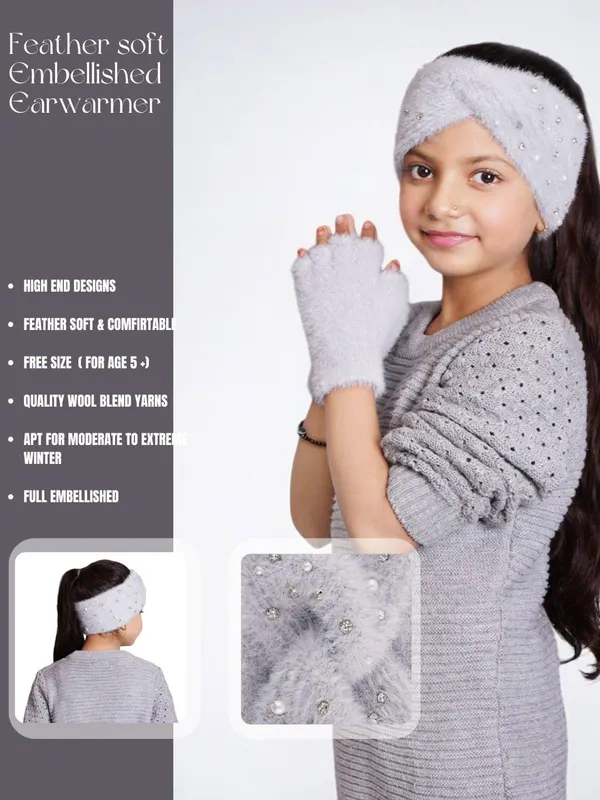 Grey_Woolen_Earwarmer_For_Girls