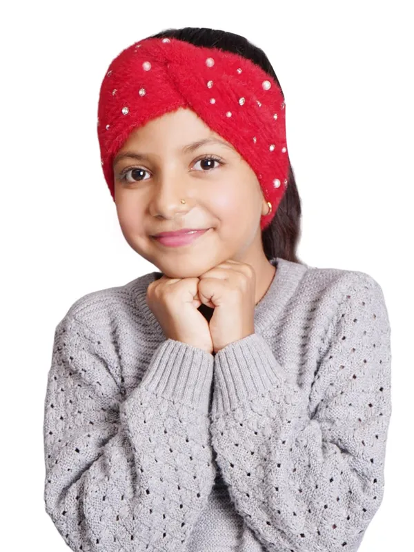 Red_Woolen_Earwarmer_For_Girls