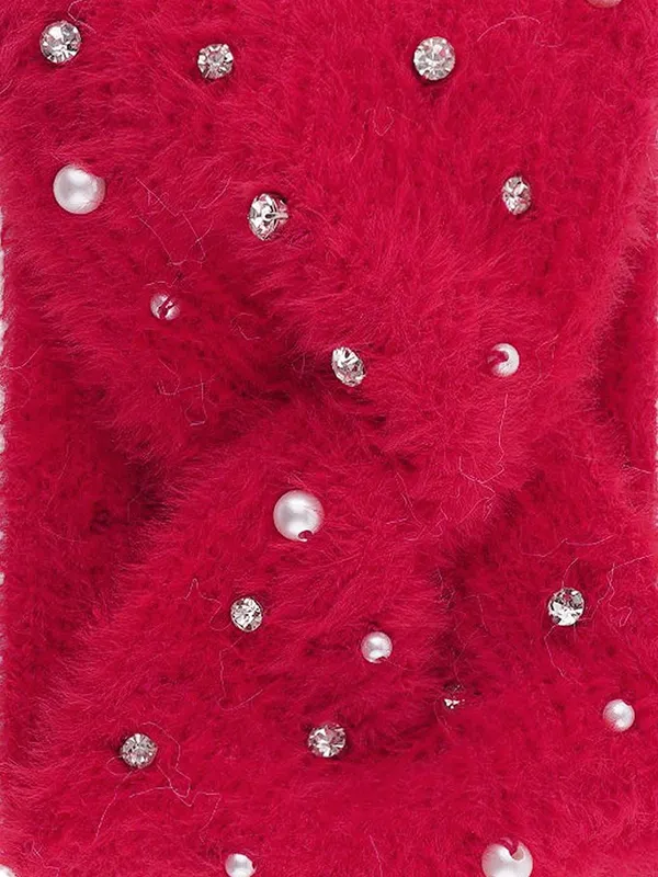 Red_Woolen_Earwarmer_For_Girls