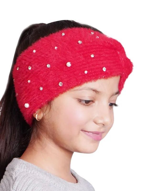 Red_Woolen_Earwarmer_For_Girls