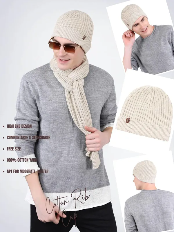 Beige_Woolen_Cap_For_Unisex