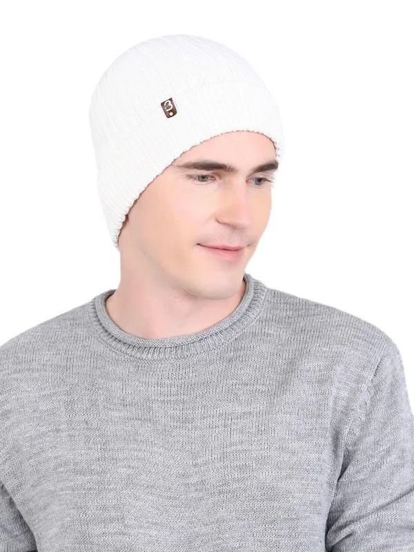 White_Woolen_Cap_For_Unisex