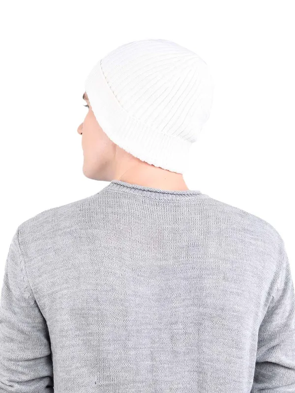 White_Woolen_Cap_For_Unisex