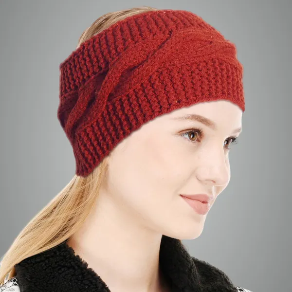 Maroon_Woolen_Earwarmer_For_Women