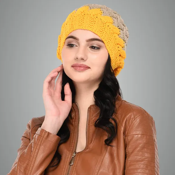 Yellow_Woolen_Cap_For_Women