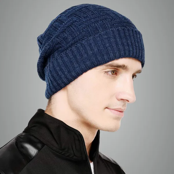 Denim_Blue_Woolen_Cap_For_Men