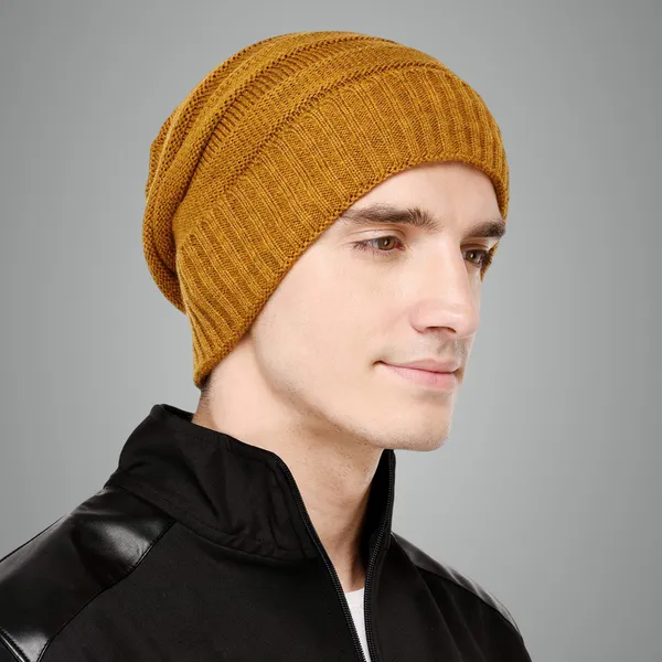 Mustard_Woolen_Cap_For_Men