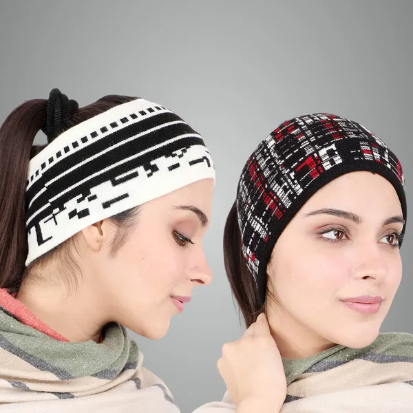 Multicolor_Woolen_Cap_For_Women_(Pack_Of_2)