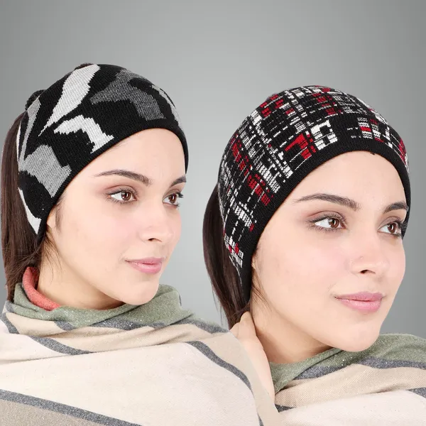 Multicolor_Woolen_Cap_For_Women_(Pack_Of_2)