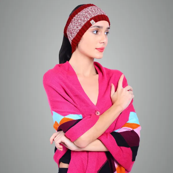 Maroon_Woolen_Headband_For_Women