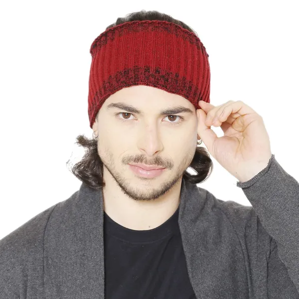 Maroon_Soft_Mix_Yarn_Knitted_Ski_Warm_Woolen_Headband_for_Men_and_Women
