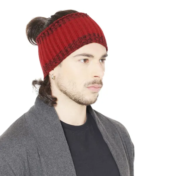 Maroon_Soft_Mix_Yarn_Knitted_Ski_Warm_Woolen_Headband_for_Men_and_Women