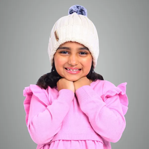 Cream_Woolen_Cap_For_Unisex_Child