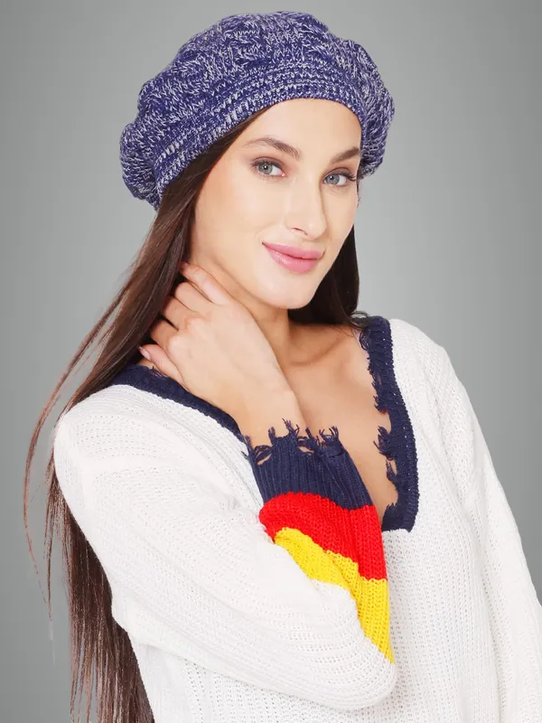Denim_Woolen_Cap_For_Women