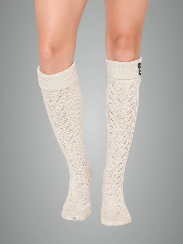 1_Pair_Women_Wool_Socks_Winter_Vintage_Warm_Soft_Thick_Knit_Woolen_Knee_Length_Socks_(Cream)