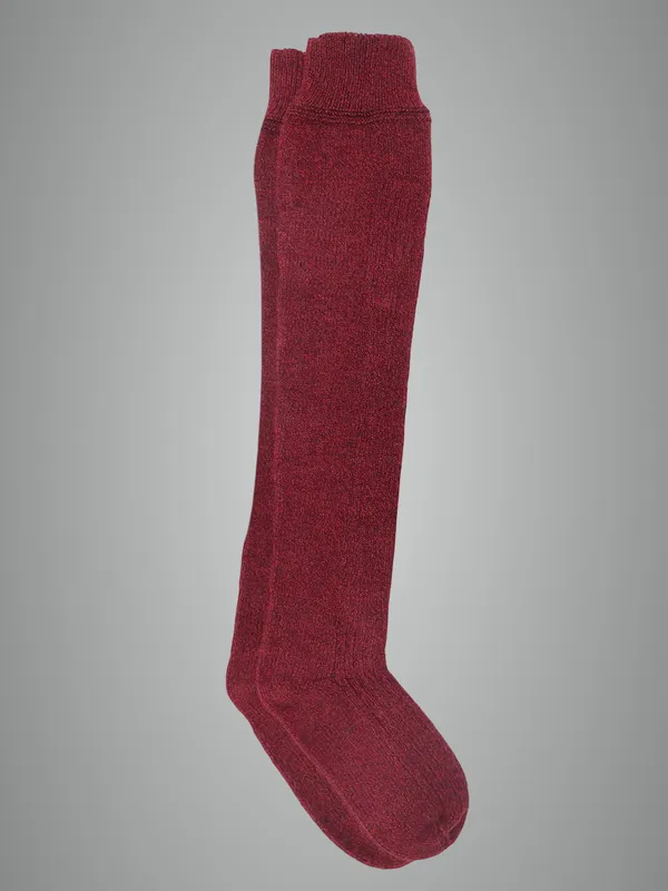 Maroon_Woolen_Socks_For_Women