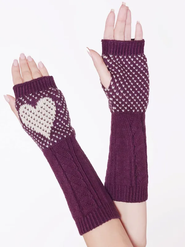 Fine_knitted_Long_Warm_Winter_Mittens_Gloves_with_Thumb_Hole_for_Women_(Purple)