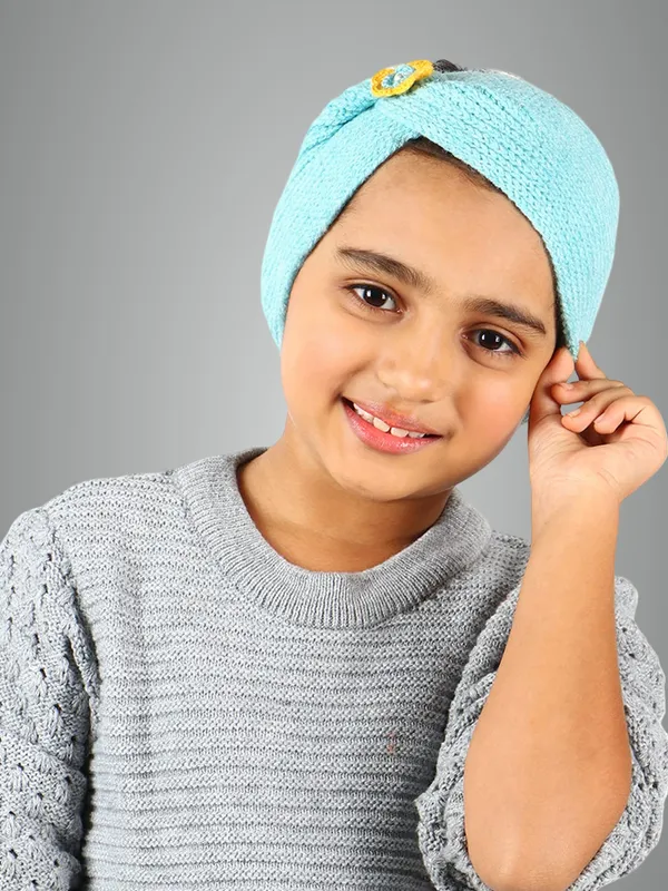 Turquoise_Blue_Woolen_Earmuff_For_Girls