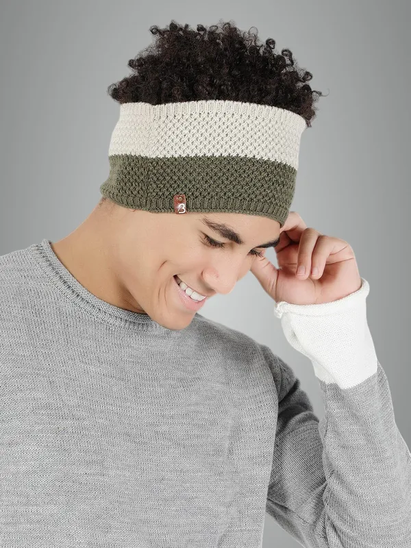 Olive_Woolen_Earwarmer_For_Men