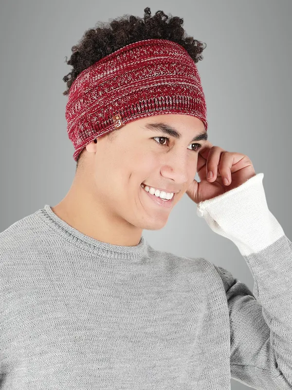 Maroon_Woolen_Earwarmer_For_Men