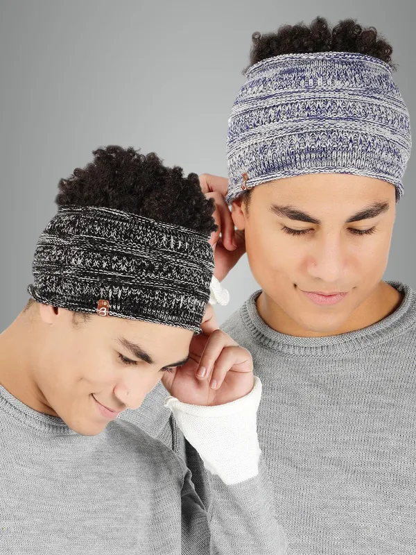 Blue_&_Black_Woolen_Earwarmer_For_Men