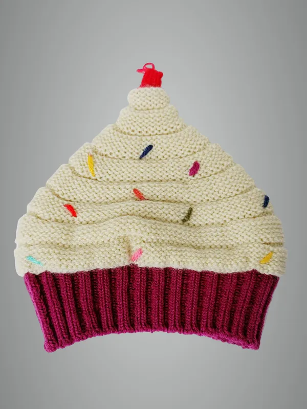 Beige_Woolen_Cap_For_Unisex_Child