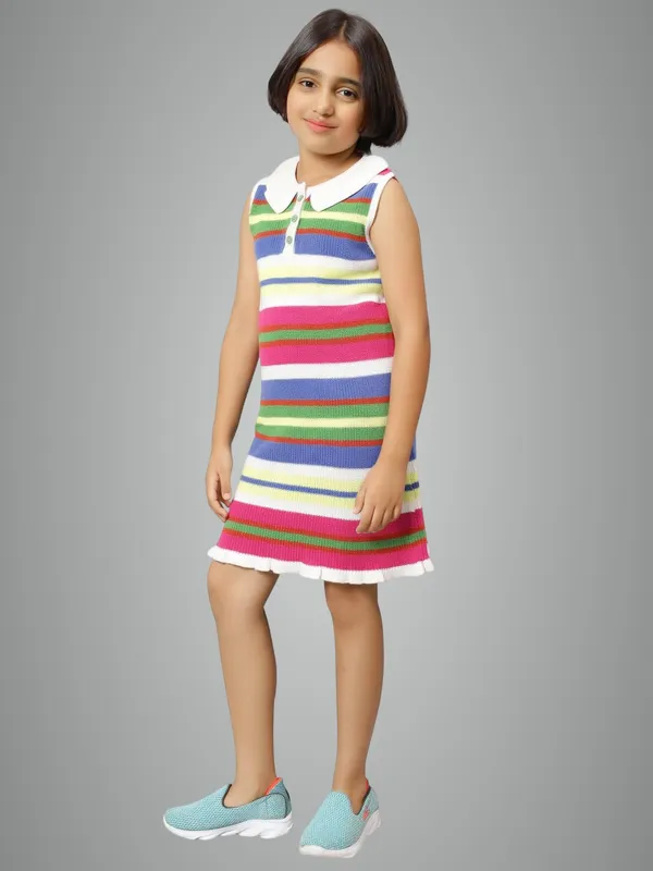 Multicolour_Woolen_Knitted_Dress_For_Girls
