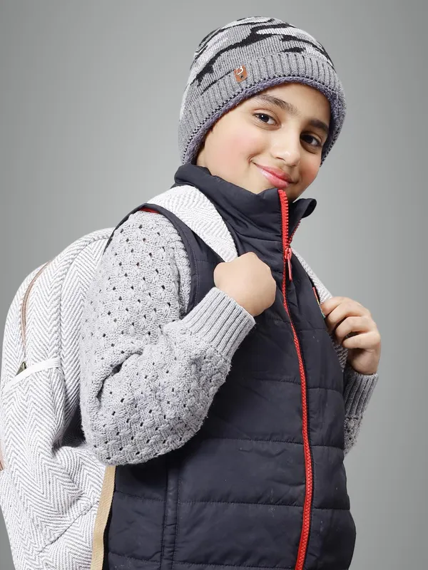 Multicolor_&_Charcoal_Woolen_Cap_For_Unisex_Child