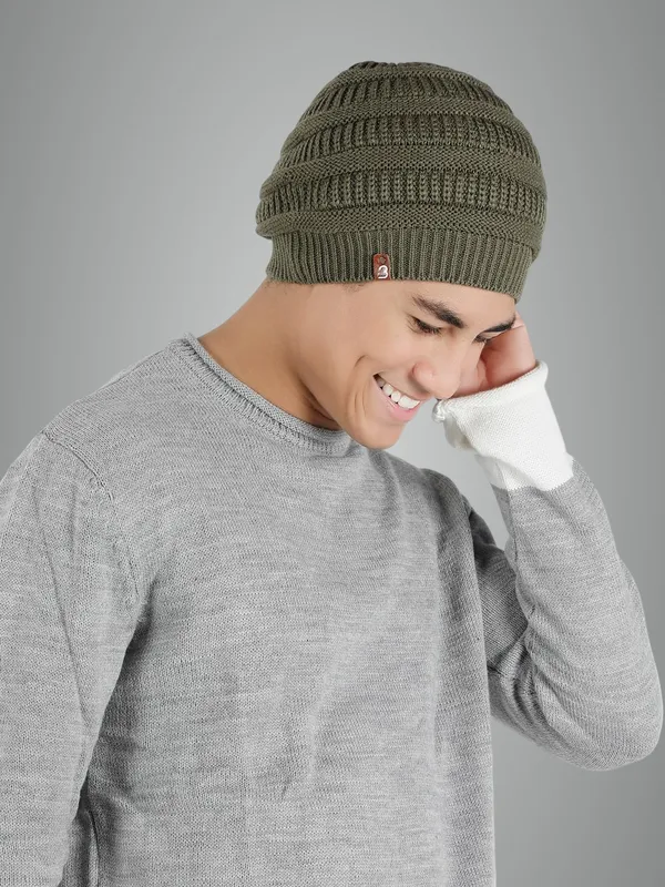 Green_Woolen_Slouchy_For_Unisex