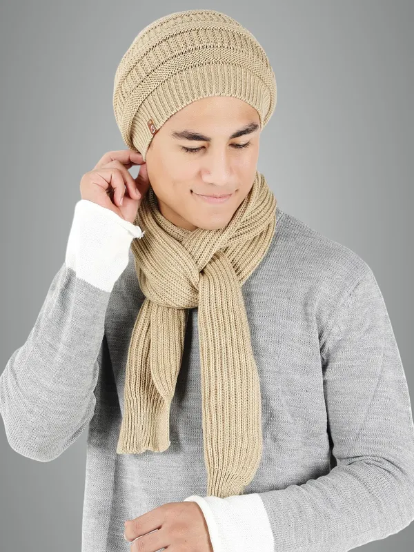 Beige_Woolen_Cap_For_Unisex