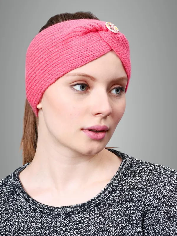 Pink_Woolen_Earwarmer_For_Women