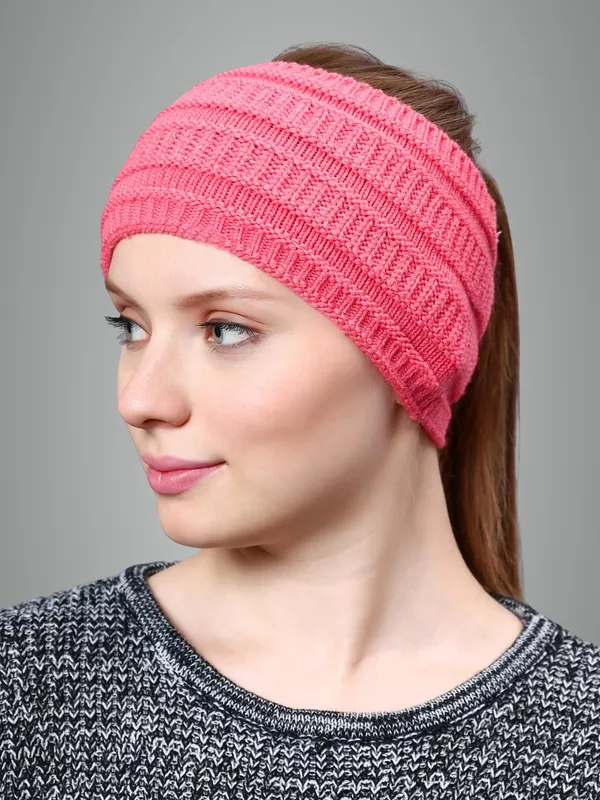 Pink_Woolen_Earwarmer_For_Unisex