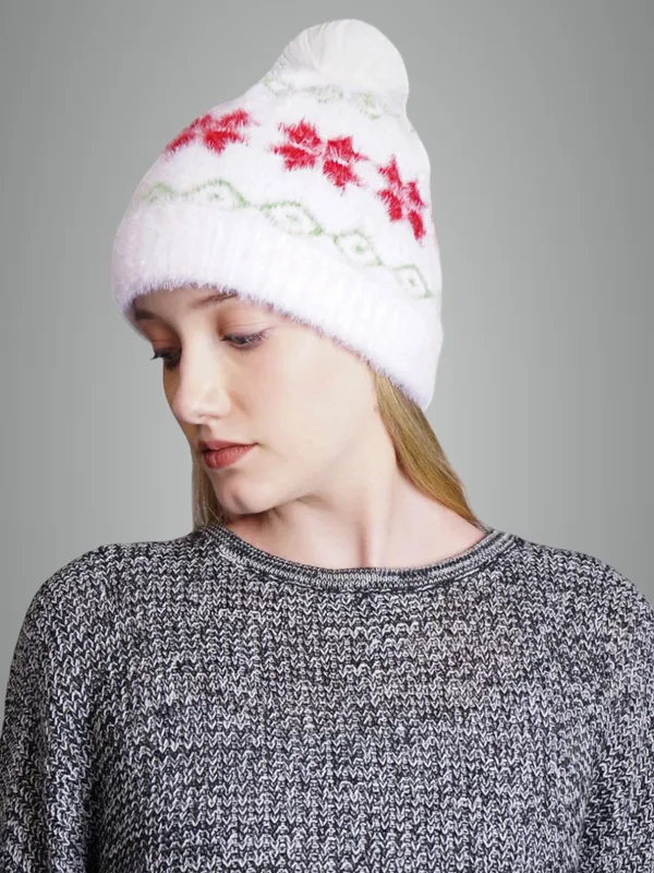White_Woolen_Cap_For_Unisex
